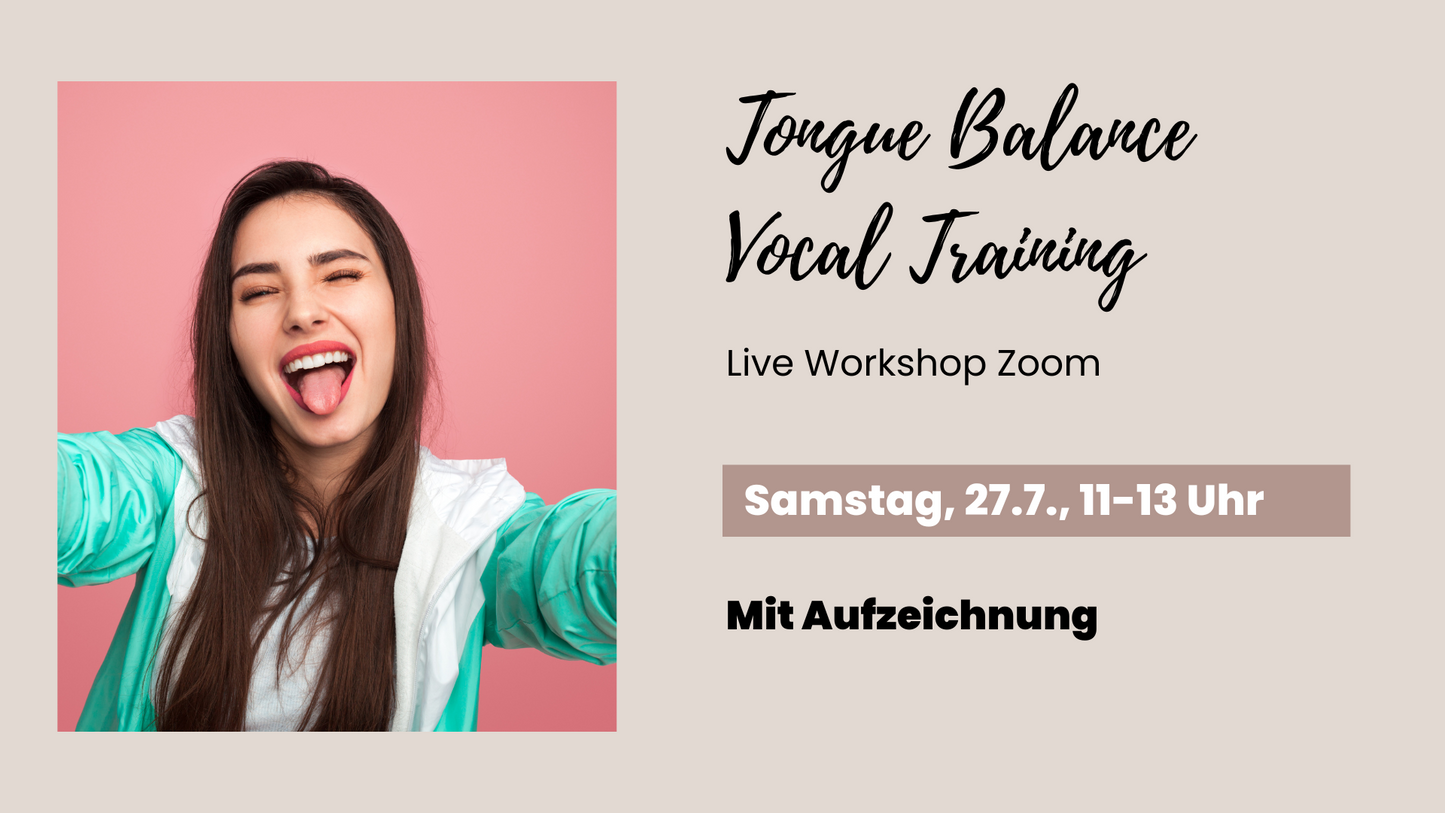 Aufzeichnung Tongue Balance Vocal Training