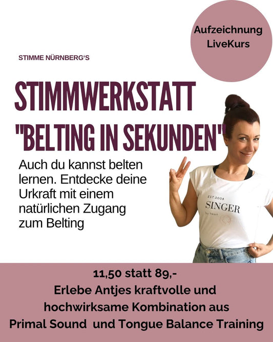 Belting in Sekunden über Primal Sound